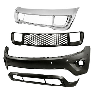 TruParts® - 4-Piece (Front Upper and Lower Bumper Cover, Front Bumper Grille, Grille Frame) (Standard Line)