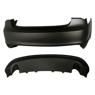 TruParts® - 2-Piece (Rear Upper Bumper Cover, Rear Lower Bumper Valance) (Standard Line)