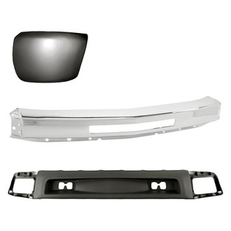 TruParts® - 3-Piece (Front Bumper Face Bar, Front Bumper Air Deflector, Front Driver Side Bumper End) (Standard Line)