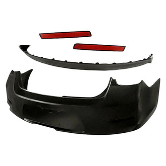 TruParts® - 4-Piece (Rear Bumper Cover, Rear Lower Bumper Valance, Rear Inner and Outer Bumper Reflector) (Standard Line)
