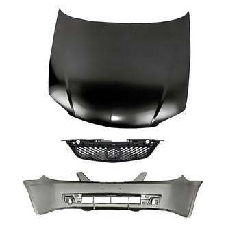 TruParts® - 3-Piece (Front Bumper Cover, Grille, Hood Panel) (Standard Line)