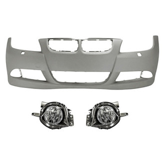TruParts® - 3-Piece (Front Bumper Cover, Driver and Passenger Side Fog Light) (Standard Line)