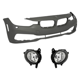 TruParts® - 3-Piece (Front Bumper Cover, Driver and Passenger Side Fog Light) (Standard Line)