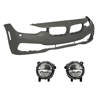 TruParts® - 3-Piece (Front Bumper Cover, Driver and Passenger Side Fog Light) (Standard Line)