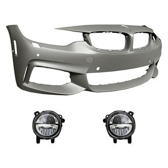 TruParts® - 3-Piece (Front Bumper Cover, Driver and Passenger Side Fog Light) (Standard Line)