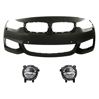 TruParts® - 3-Piece (Front Bumper Cover, Driver and Passenger Side Fog Light) (Standard Line)