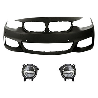 TruParts® - 3-Piece (Front Bumper Cover, Driver and Passenger Side Fog Light) (Standard Line)