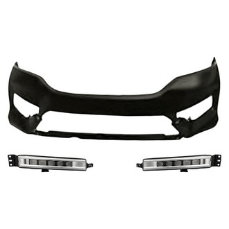 TruParts® - 3-Piece (Front Bumper Cover, Driver and Passenger Side Fog Light) (CAPA Certified)