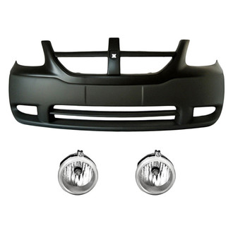 TruParts® - 3-Piece (Front Bumper Cover, Driver and Passenger Side Fog Light) (Standard Line)