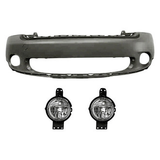 TruParts® - 3-Piece (Front Bumper Cover, Driver and Passenger Side Fog Light Lens and Housing) (Standard Line)