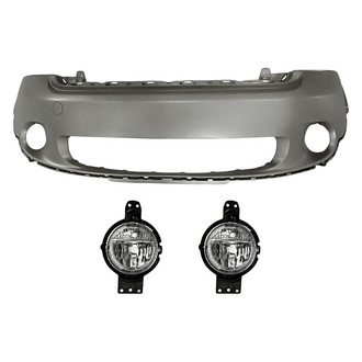 TruParts® - 3-Piece (Front Bumper Cover, Driver and Passenger Side Fog Light Lens and Housing) (Standard Line)
