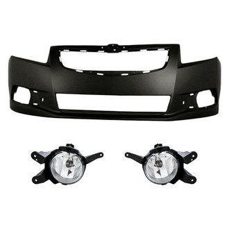 TruParts® - 3-Piece (Front Bumper Cover, Driver and Passenger Side Fog Light) (Standard Line)