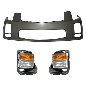 TruParts® - 3-Piece (Front Bumper Cover, Driver and Passenger Side Fog Light) (Standard Line)