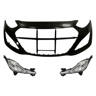 TruParts® - 3-Piece (Front Bumper Cover, Driver and Passenger Side Fog Light) (Standard Line)