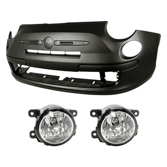 TruParts® - 3-Piece (Front Bumper Cover, Driver and Passenger Side Fog Light) (Standard Line)