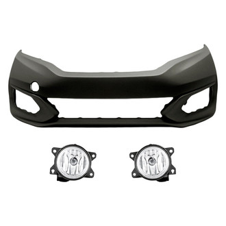 TruParts® - 3-Piece (Front Bumper Cover, Driver and Passenger Side Fog Light) (Standard Line)