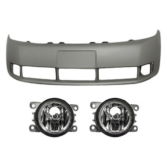 TruParts® - 3-Piece (Front Bumper Cover, Driver and Passenger Side Fog Light) (Standard Line)