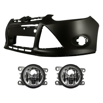 TruParts® - 3-Piece (Front Bumper Cover, Driver and Passenger Side Fog Light) (Standard Line)
