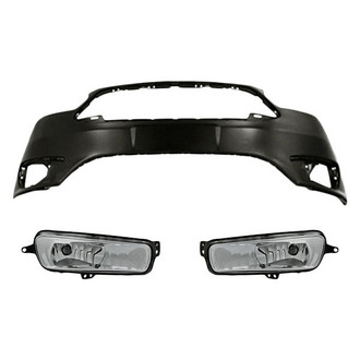 TruParts® - 3-Piece (Front Bumper Cover, Driver and Passenger Side Fog Light) (Standard Line)