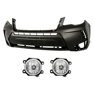 TruParts® - 3-Piece (Front Bumper Cover, Driver and Passenger Side Fog Light) (Standard Line)