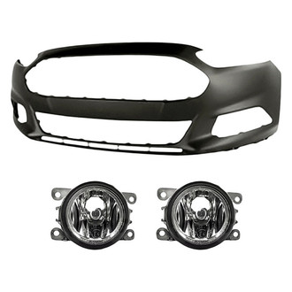 TruParts® - 3-Piece (Front Bumper Cover, Driver and Passenger Side Fog Light) (Standard Line)
