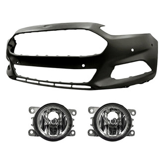TruParts® - 3-Piece (Front Bumper Cover, Driver and Passenger Side Fog Light) (Standard Line)