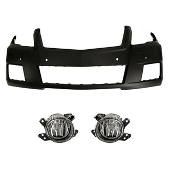TruParts® - 3-Piece (Front Bumper Cover, Driver and Passenger Side Fog Light) (Standard Line)