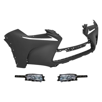 TruParts® - 3-Piece (Front Bumper Cover, Driver and Passenger Side Fog Light) (Standard Line)