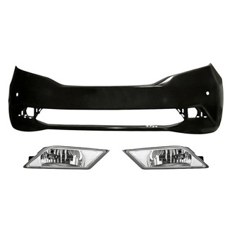 TruParts® - 3-Piece (Front Bumper Cover, Driver and Passenger Side Fog Light) (Standard Line)