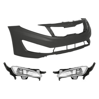 TruParts® - 3-Piece (Front Bumper Cover, Driver and Passenger Side Fog Light) (Standard Line)