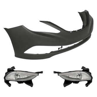 TruParts® - 3-Piece (Front Bumper Cover, Driver and Passenger Side Fog Light) (Standard Line)