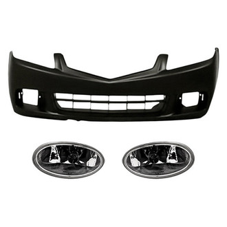 TruParts® - 3-Piece (Front Bumper Cover, Driver and Passenger Side Fog Light Lens and Housing) (Standard Line)
