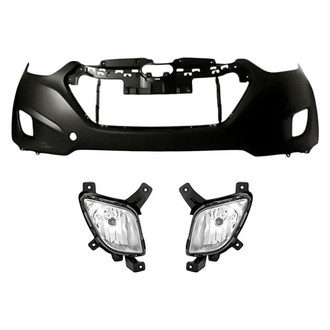 TruParts® - 3-Piece (Front Bumper Cover, Driver and Passenger Side Fog Light) (Standard Line)
