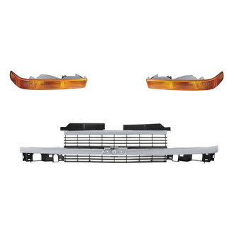 TruParts® - 3-Piece (Grille, Front Driver and Passenger Side Turn Signal/Parking Light) (Standard Line)