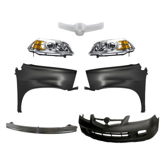 TruParts® - 7-Piece Kit (Driver and Passenger Side Headlights, Front Bumper Cover, Front Bumper Reinforcement, Grille Bar, Driver and Passenger Side Fenders) (Standard Line)
