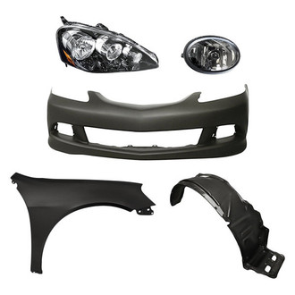 TruParts® - 5-Piece Kit (Passenger Side Headlight, Front Bumper Cover, Front Passenger Side Fender, Front Passenger Side Fender Liner, Passenger Side Fog Light) (Standard Line)