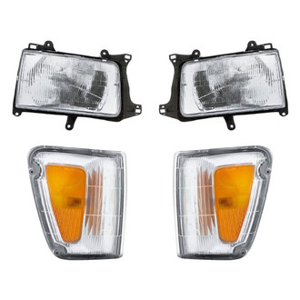TruParts® - 4-Piece Kit (Driver and Passenger Side Headlights, Driver and Passenger Side Turn Signal/Corner Lights) (Standard Line)