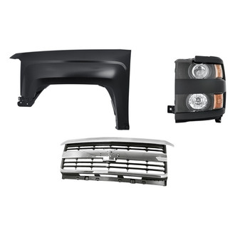 TruParts® - 3-Piece Kit (Driver Side Headlight, Grille, Front Driver Side Fender) (Standard Line)