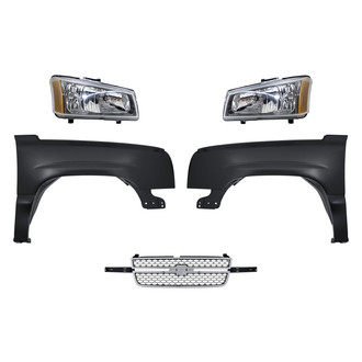 TruParts® - 5-Piece Kit (Driver and Passenger Side Headlights, Grille, Driver and Passenger Side Fenders) (Standard Line)