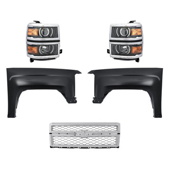 TruParts® - 5-Piece Kit (Driver and Passenger Side Headlights, Grille, Driver and Passenger Side Fenders) (Standard Line)