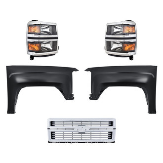 TruParts® - 5-Piece Kit (Driver and Passenger Side Headlights, Grille, Driver and Passenger Side Fenders) (Standard Line)