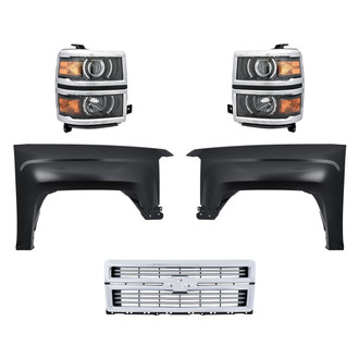 TruParts® - 5-Piece Kit (Driver and Passenger Side Headlights, Grille, Driver and Passenger Side Fenders) (Standard Line)