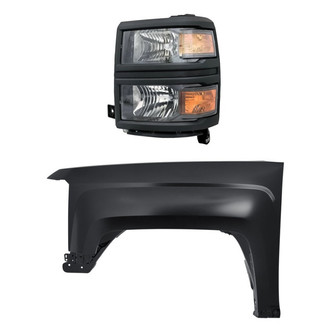 TruParts® - 2-Piece Kit (Driver Side Headlight, Front Driver Side Fender) (Standard Line)