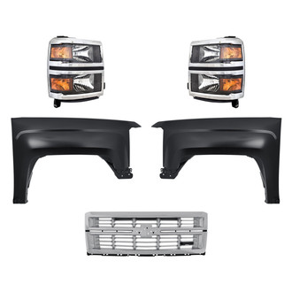 TruParts® - 5-Piece Kit (Driver and Passenger Side Headlights, Grille, Driver and Passenger Side Fenders) (Standard Line)