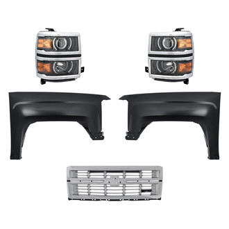 TruParts® - 5-Piece Kit (Driver and Passenger Side Headlights, Grille, Driver and Passenger Side Fenders) (Standard Line)