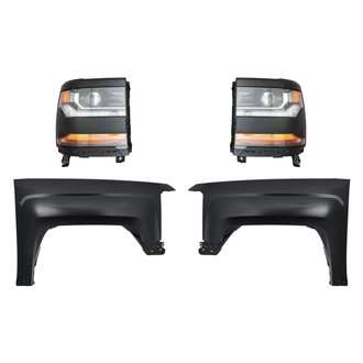 TruParts® - 4-Piece Kit (Driver and Passenger Side Headlights, Driver and Passenger Side Fenders) (Standard Line)