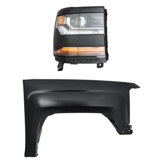 TruParts® - 2-Piece Kit (Passenger Side Headlight, Front Passenger Side Fender) (Standard Line)