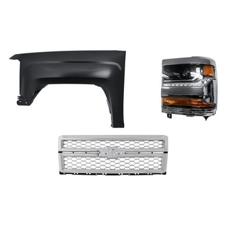TruParts® - 3-Piece Kit (Driver Side Headlight, Grille, Front Driver Side Fender) (Standard Line)