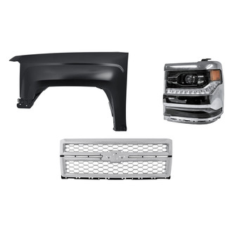 TruParts® - 3-Piece Kit (Driver Side Headlight, Grille, Front Driver Side Fender) (Standard Line)