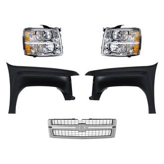 TruParts® - 5-Piece Kit (Driver and Passenger Side Headlights, Grille, Driver and Passenger Side Fenders) (Standard Line)
